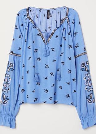 Блуза рубашка вишиванка бохо h&m