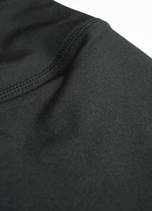 Спортивные черные лосины plus size с широким поясом