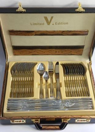 Набор столовых приборов в кейсе limited edition 72 пр lv-1001 на 12 персон