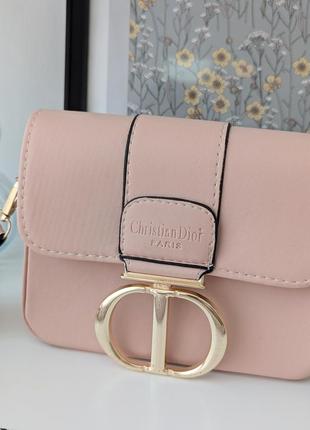 Женская маленькая розовая мини сумка сумочка эко-кожа клатч