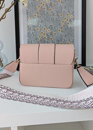 Женская маленькая розовая мини сумка сумочка эко-кожа клатч