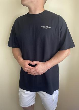 Новая черная оверсайз футболка boohoo limited edition oversized black t-shirt, плотная, плотная, свободная, широкая, с принтом2 фото