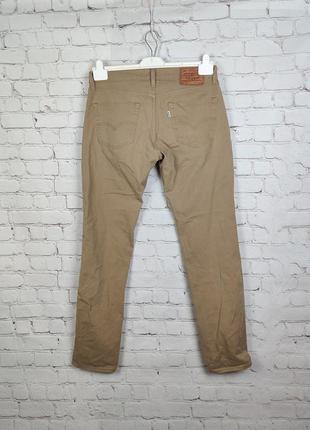Мужские брюки джинсы бежевые levi's 511 premium beige slim fit брюки jeans w32 l342 фото