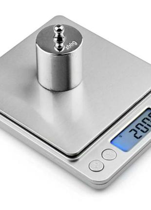 Ювелирные весы до 2000 г. (0.1 г) с двумя чашечками (1094)