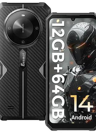 Захищений смартфон oukitel fossibot f105 black 4/64gb акумулятор 10300 ма·год
