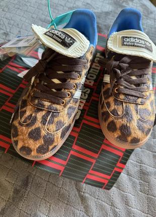 Adidas samba адидас адидас самба леопард adidas samba x wales bonner leopard brown / адидас самба уэльс борс леопард коричневые1 фото