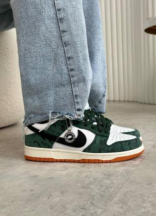 Кроссовки nike dunk green snake10 фото