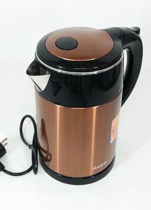 Електрочайник magio mg-490, 1240вт, 1.5 л, гарний електричний чайник, тихий електричний чайник7 фото