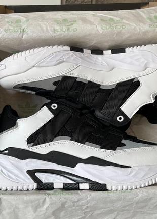 Кросівки чоловічі adidas niteball black white3 фото