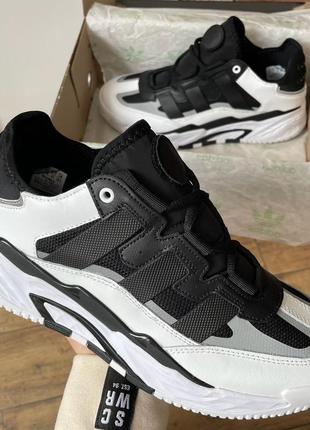 Кросівки чоловічі adidas niteball black white4 фото