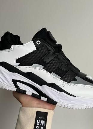 Кроссовки мужские adidas niteball black white6 фото