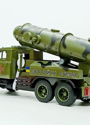 Машинка автопром военная техника " краз ракетная установка" kr-2202-023 фото