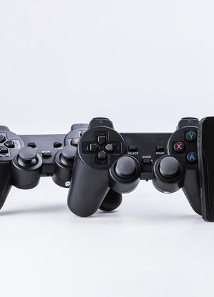 Ігрова безпроводна приставка m8 mini game stick 10000 ігор 4k/hdmi/64 gb + 2 бездротових джойстика