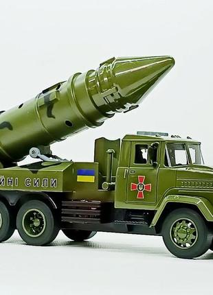 Машинка автопром военная техника " краз ракетная установка" kr-2202-032 фото