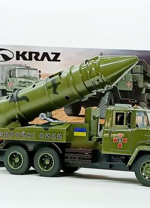 Машинка автопром военная техника " краз ракетная установка" kr-2202-034 фото