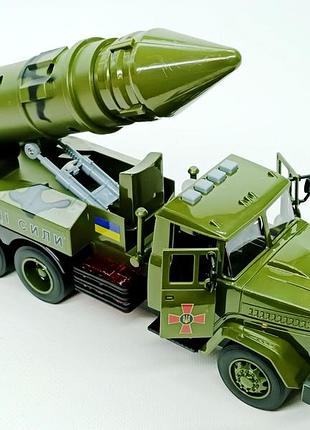 Машинка автопром военная техника " краз ракетная установка" kr-2202-03