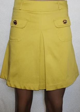 Мини юбка с золотыми пуговицами atmosphere
