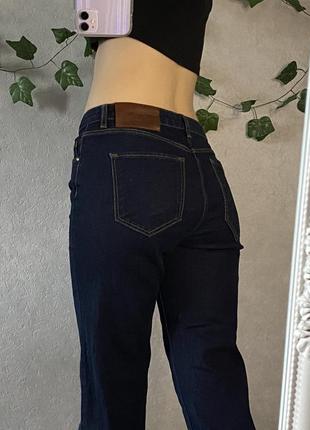 🩷 джинси 🩷 темно синие джинсы прямого кроя базовые3 фото
