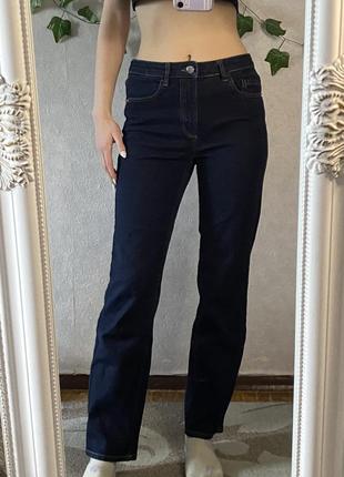🩷 джинси 🩷 темно синие джинсы прямого кроя базовые5 фото