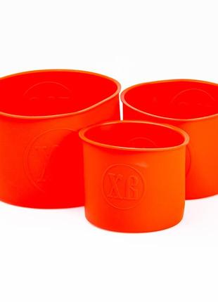 Форма силіконова для випікання куліча паски кругла набір 3 штуки 1.7 • 1.0 • 0.6 літра