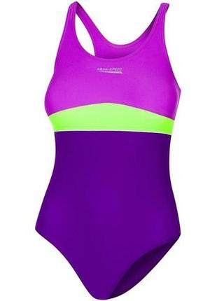 Купальник для дівчат aqua speed ​​emily 6514 фіолетовий, зелений, темно-фіолетовий діт 158см