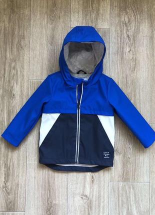 Куртка курточка ветровка прорезиненном непромокаемая дождевик 12-18 мес f&f