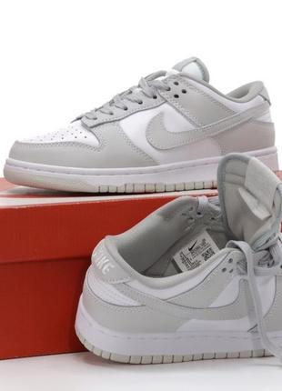 Nike sb dunk low light grey6 фото