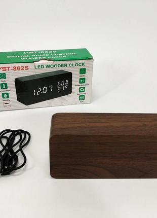 Годинник електронний настільний цифровий vst-862s-4, настільний led годинник, цифровий nh-272 годинник настільний