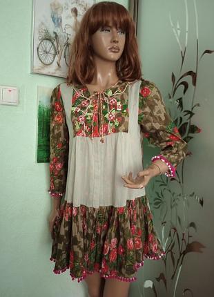 Бавовняна пляжна накидка сукня туніка antica santoria jacomo cinque