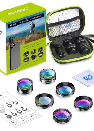 Набір фільтрів і лінз для смартфона apexel 6 в 1