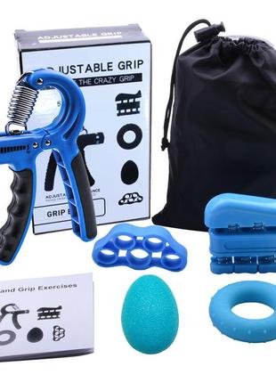 Набор эспандеров 5шт для укрепления кисти и предплечья синий