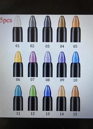 Тіні для повік олівець перламутрові водостійкі