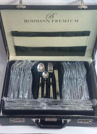Набор столовых приборов в кейсе bohmann bp-72 premium 18/10 на 12 персон 72 предмета