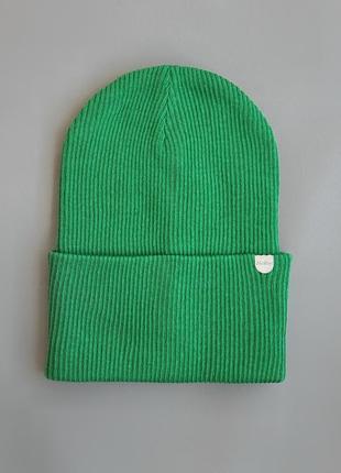 Жіноча весняна подвійна зелена шапка «малахіт»