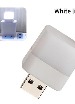 Портативний світлодіодний нічник, usb 1w led квадратний холодний білий