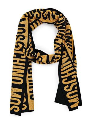 Шарф moschino жіночий золотисто-чорний (30623-5)