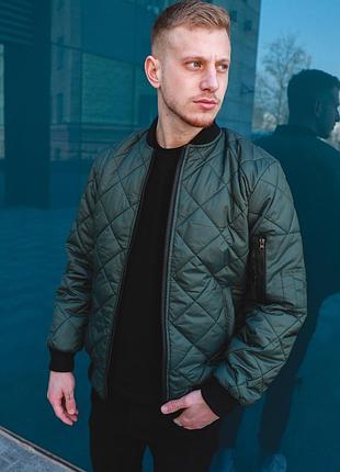 Куртка ромбик хакі s 2