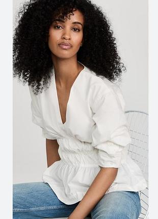 Хлопковая стильная рубашка цвета айвори #635#