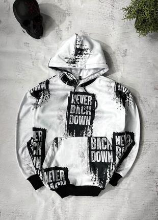 Худі чоловіче весна літо осінь принт трикотаж на флісі