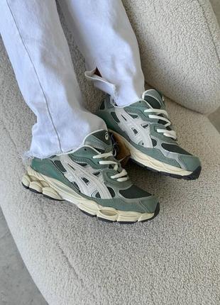 Кроссовки (asics gel-nyc green)💕3 фото