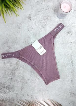Трусики в рубчик сливовий xl (m)