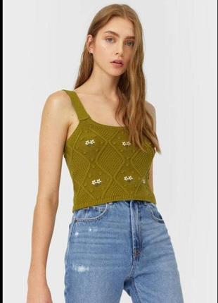 Вязаный топ stradivarius