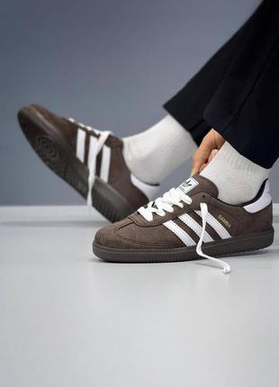 Мужские коричневые кроссовки adidas адидас6 фото