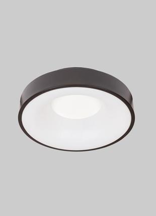 Чорна світлодіодна стельова кругла люстра з пультом (52-l56 bk)