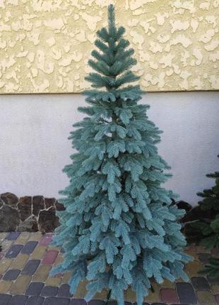 Элитная голубая 1.5м литая елка искусственная ель литая8 фото