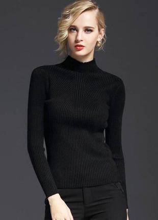 Жіночий гольф водолазка ялинка чорний