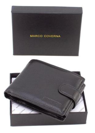 Кошелек из кожи для парней с секцией под документы 11х9,5 marco coverna m2 (21587) черный