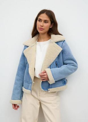 🧥 джинсова куртка з хутряною підкладкою 🧥