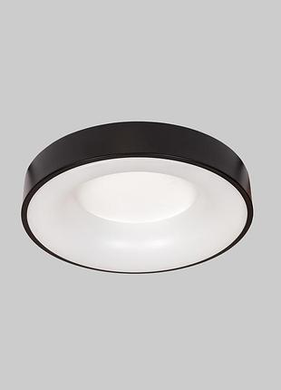 Чорна світлодіодна стельова кругла люстра з пультом (52-l57 bk)