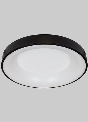 Чорна світлодіодна стельова кругла люстра з пультом (52-l58 bk)